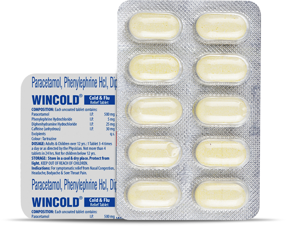 wincold cold & flu relief tablet
